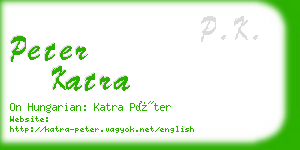 peter katra business card